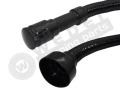 Ablassschlauch NW 38 mit Quetschtülle+Deckel - Farbe schwarz