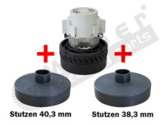 Saugmotor 24 V / 500 W BP S2 mit Kunststoffstutzen Fimap