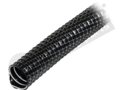 Saugschlauch NW 38 mit Federstahlspirale -Farbe schwarz/weiß